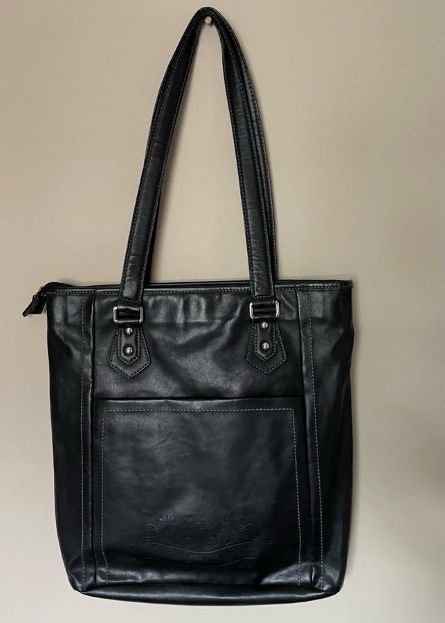 Esprit svart handväska/shopper/tote med emboss