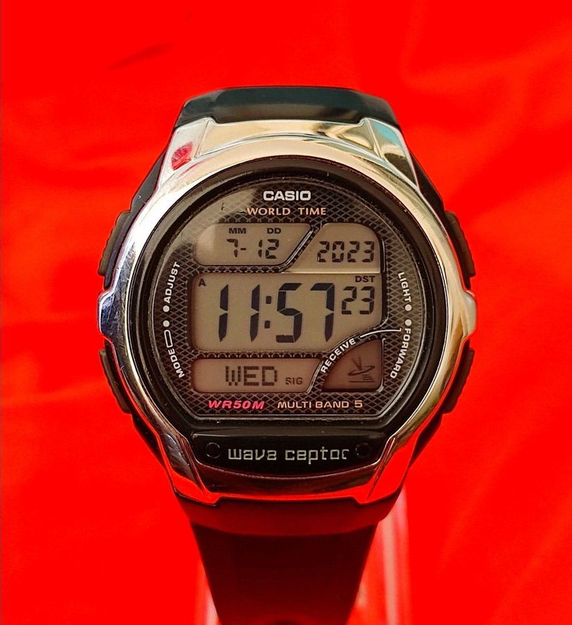 Casio multiband 5 EU JP USA Radio kontroll signals 44mm