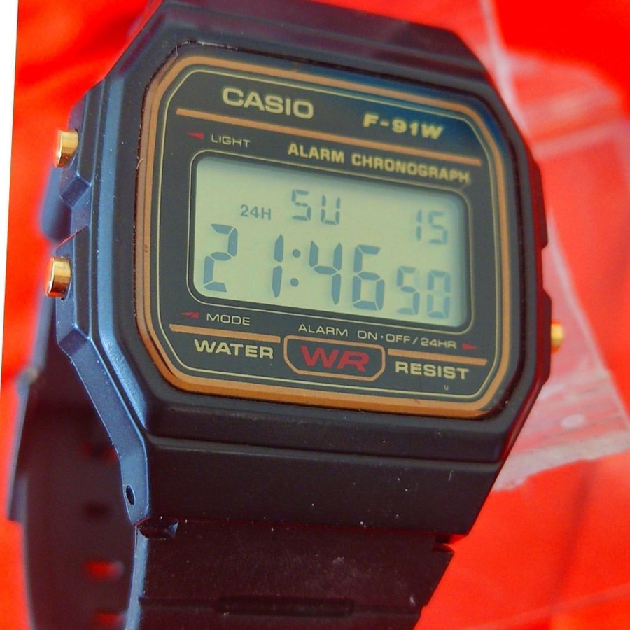 Casio f91 rare gold från japan jdm