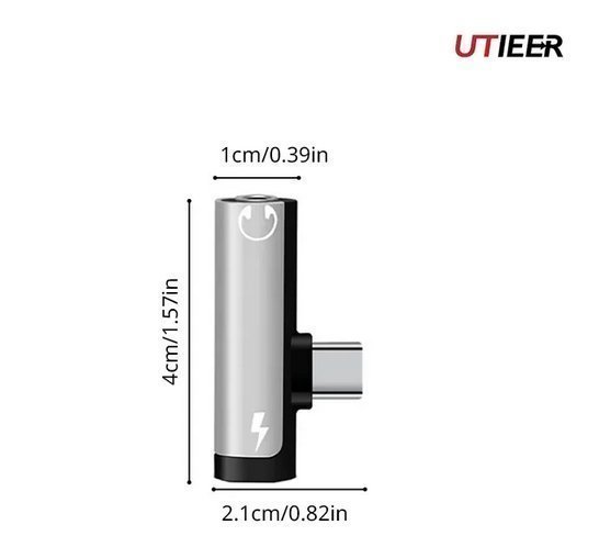 USB Type-C 2-in-1 (ljud/laddning) adapter