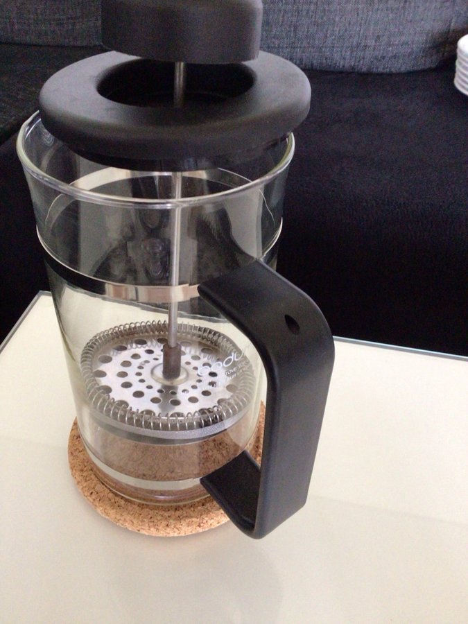 Bodum Kaffepress set m 4st kaffemuggarsockerskål och gräddkanna i glas som nytt