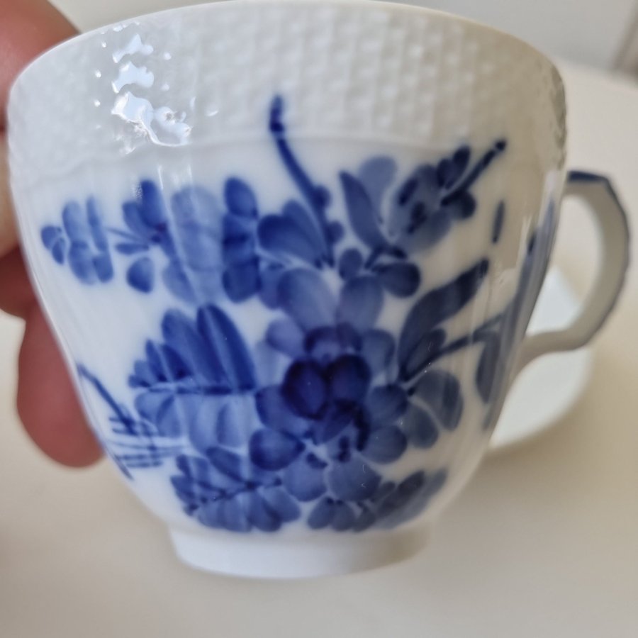 1 kopp med fat Blå blomst royal copenhagen