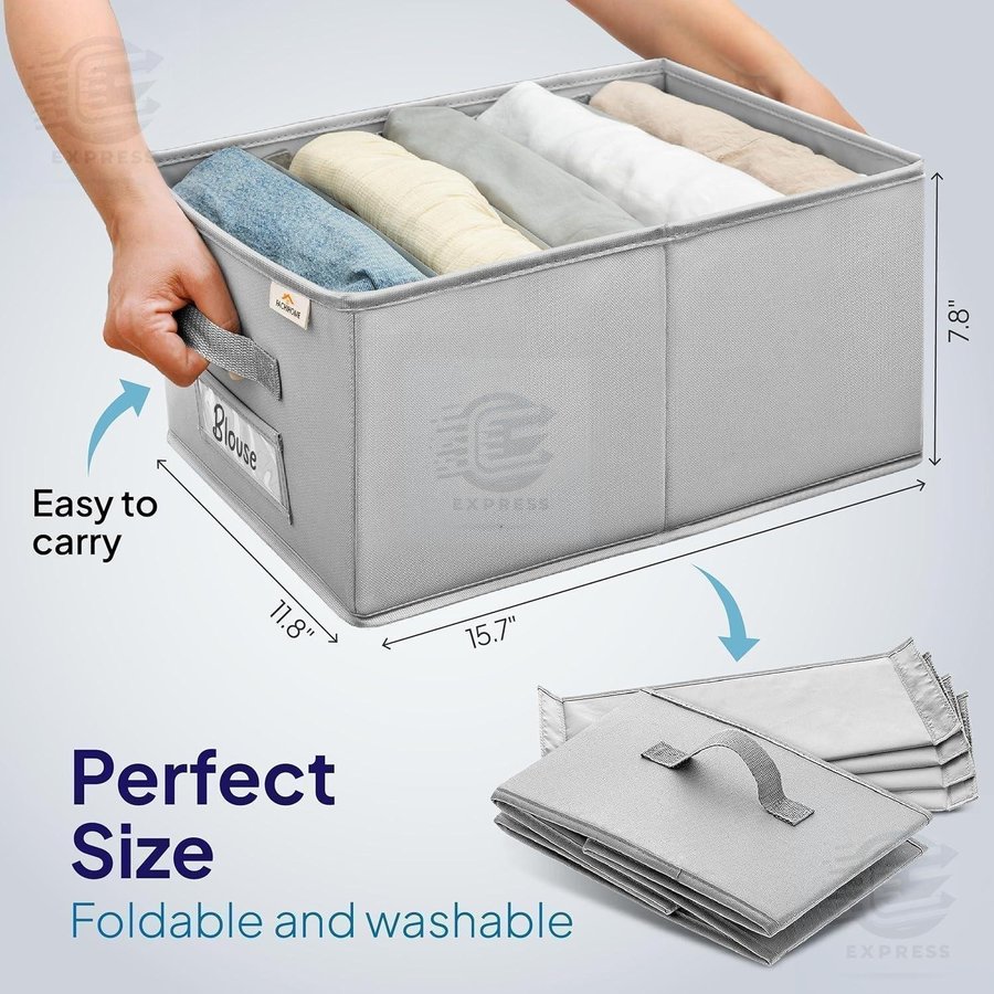 NY Premium Vikbara Förvaringslådor • Set med 2 • Tvättbara och Stapelbara