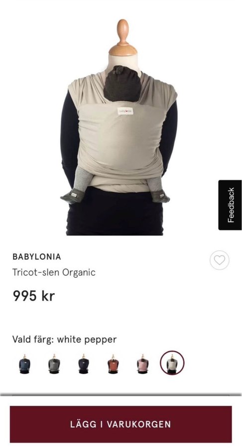 Helt ny bärsjal Babylonia Tricot-Slen