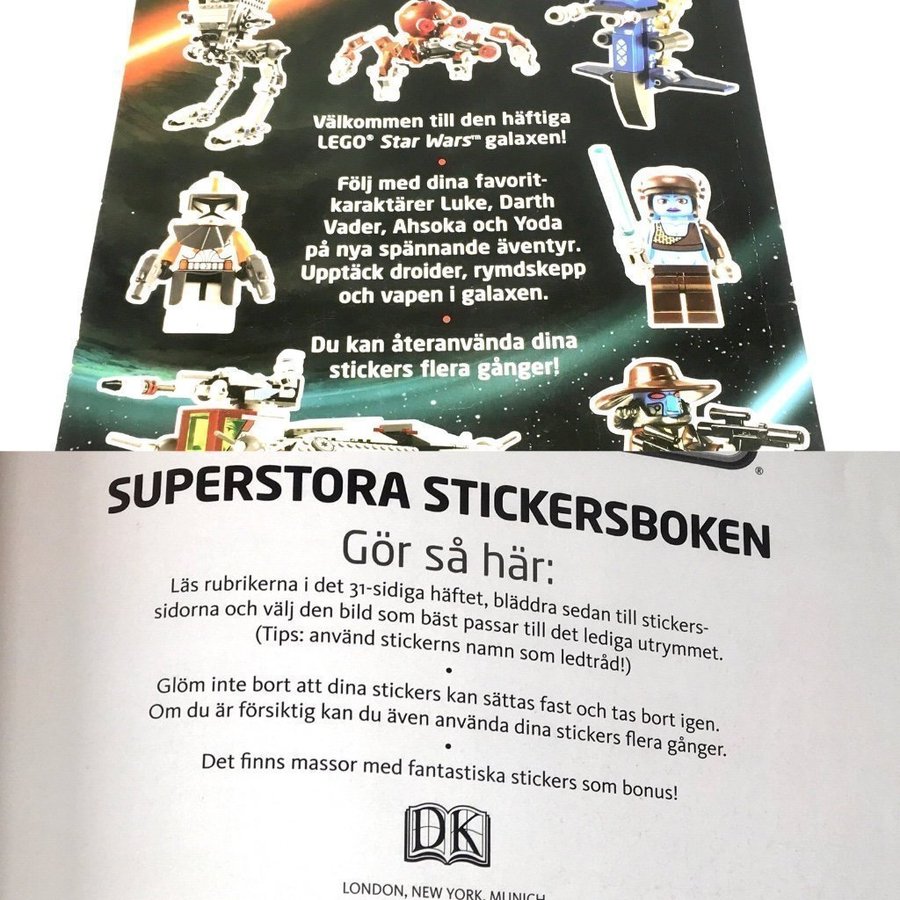 Stickersbok Lego Starwars 2011 vintage