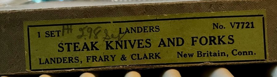 VINTAGE LANDERS STEAK KNIVES AND FORKS