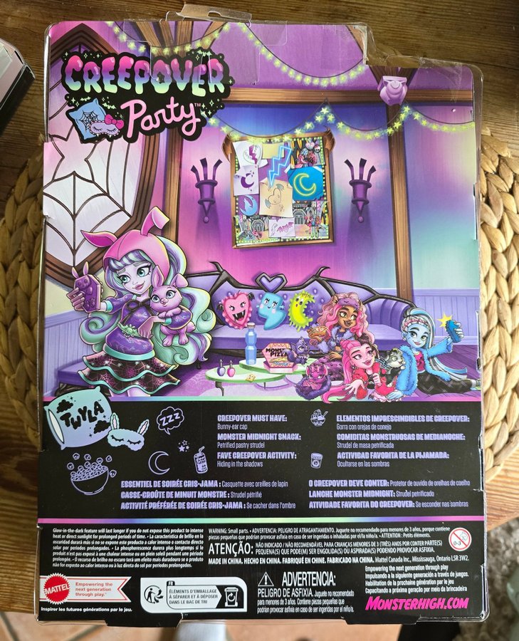 Monster High Twyla Boogieman Creepover party gen 3 docka ( doll mattel )