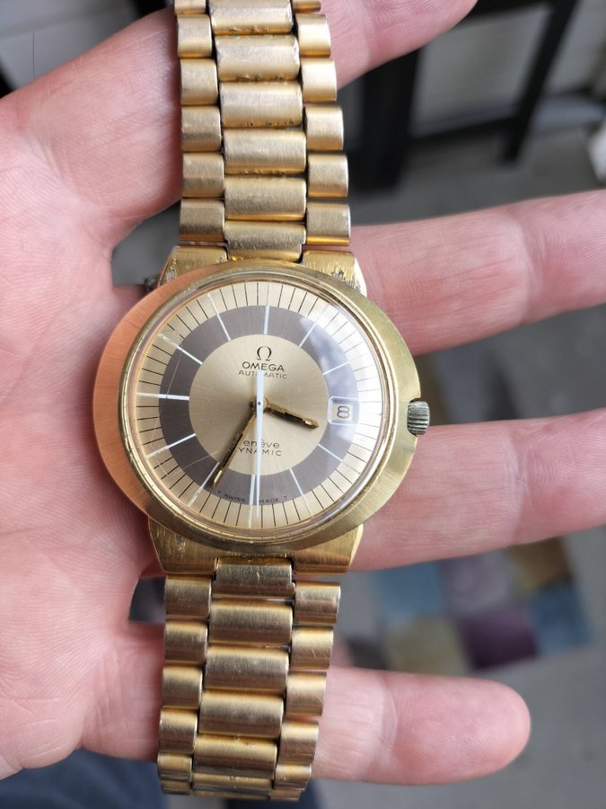 Omega Genève Dynamic Automatic - jumbo - guld på stål