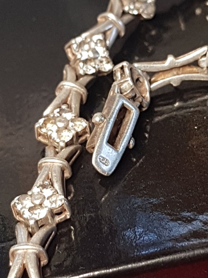 Vintage Äkta exklusiv silver starling diamond Moissanit AAA VVS1