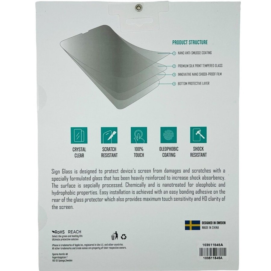 SiGN Skärmskydd - iPad 102" 2019/2020/2021 - Härdat Glas