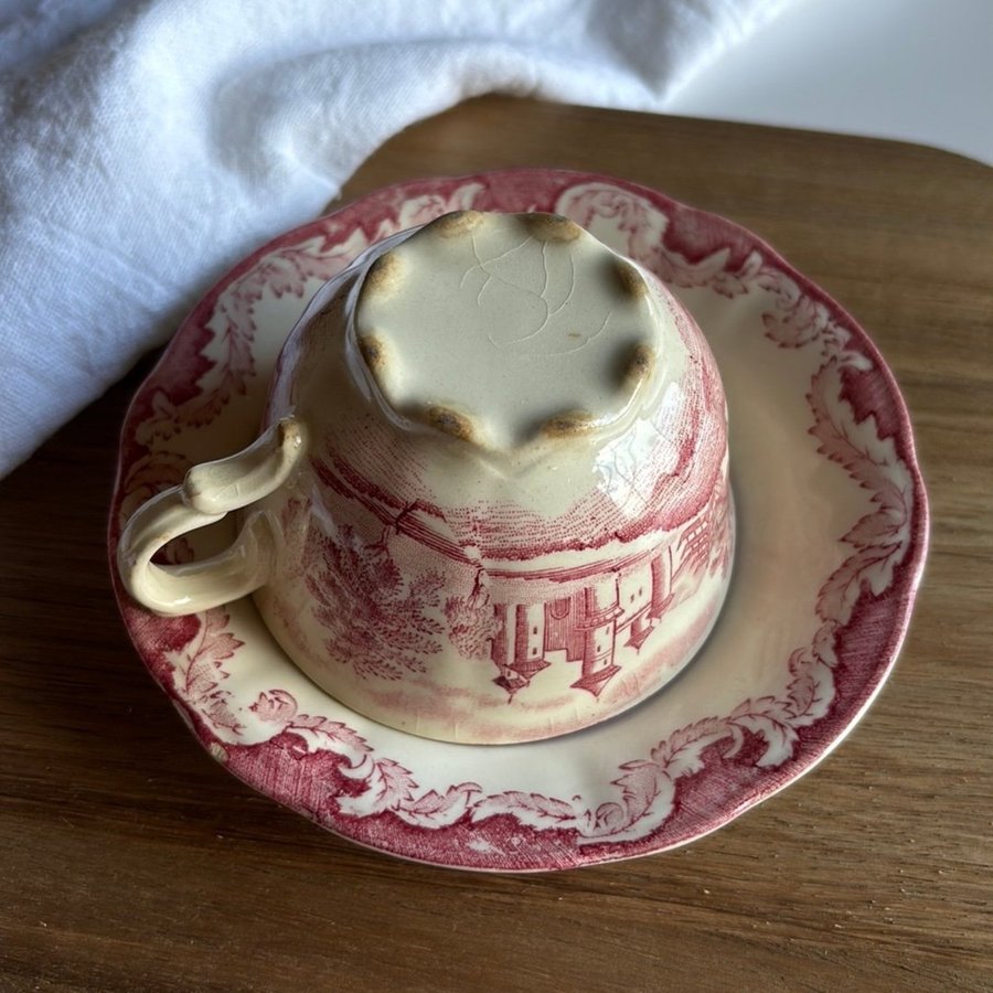 Vacker kaffekopp med fat i porslin ”BENGALI” Rörstrand