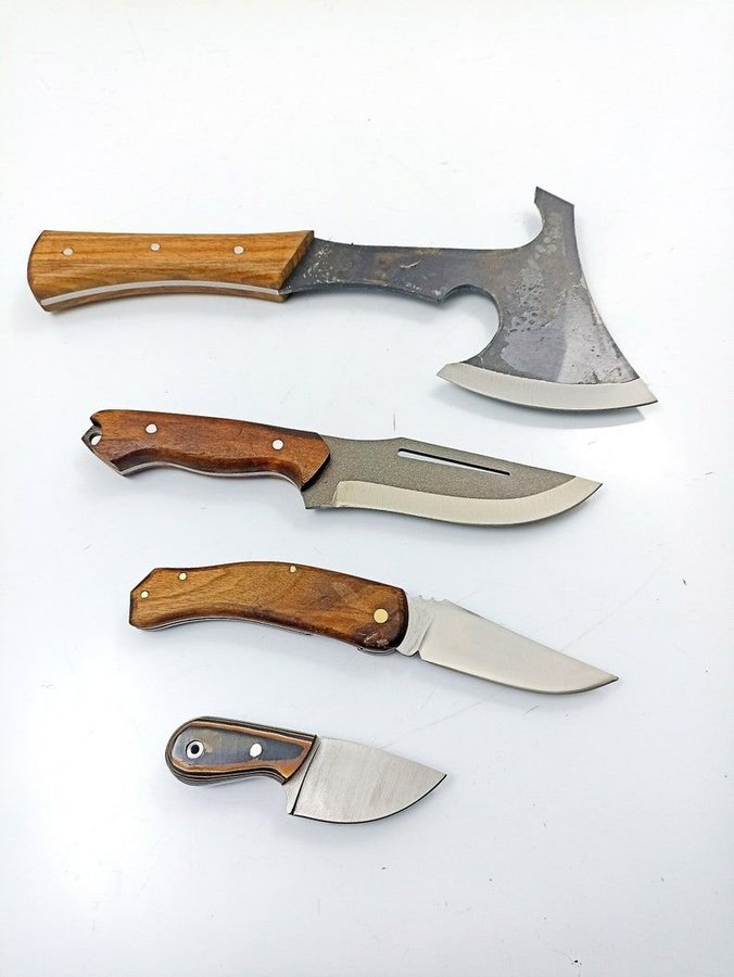 4 pcs Outdoor And Camping Equipment Set Bushcraft Knife Handmade Pocket Knife