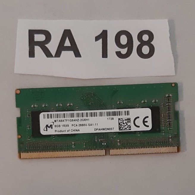 DDR4 8GB  märke : Micron  2666MHz för laptop