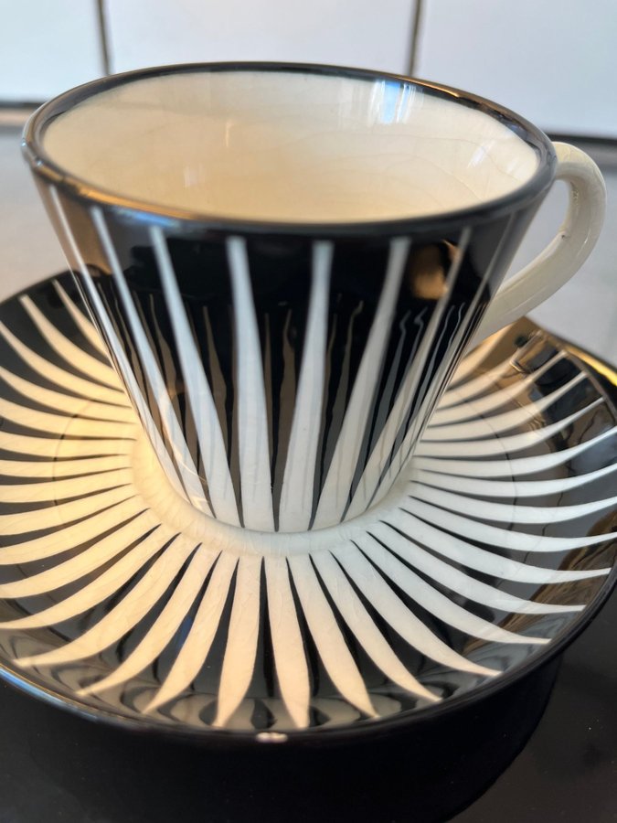 Kaffekopp Zebra Gefle Uppsala Ekeby Eugen Trost