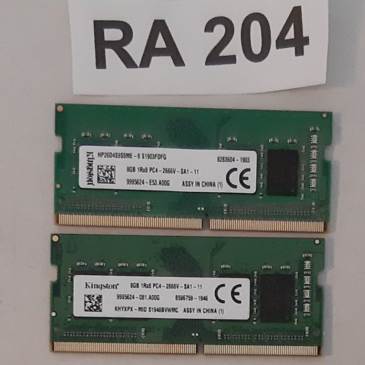 DDR4 16GB  märke : Kingston 2666MHz  för laptop