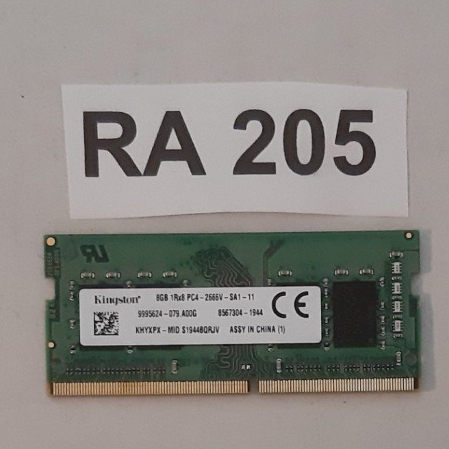 DDR4 8GB  märke : Kingston 2666MHz för laptop