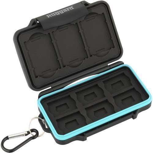 Ruggard Leda Memory Card Case for 6 SD 6 microSD 3 CF/CFast Cards