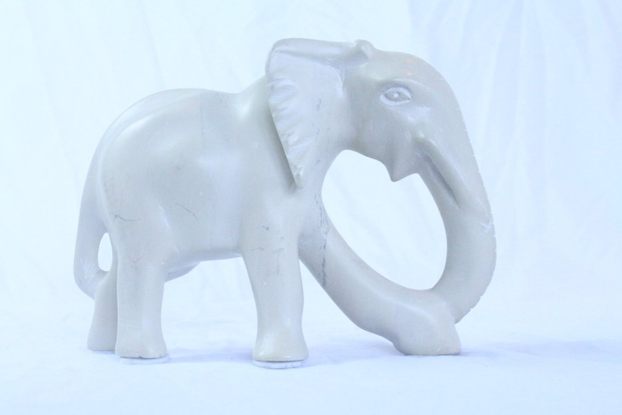 Figurin Skulptur Elefant Sten Retro Vintage Design