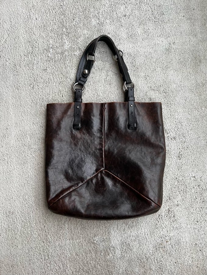 Vintage Yves Saint Laurent läder handväska