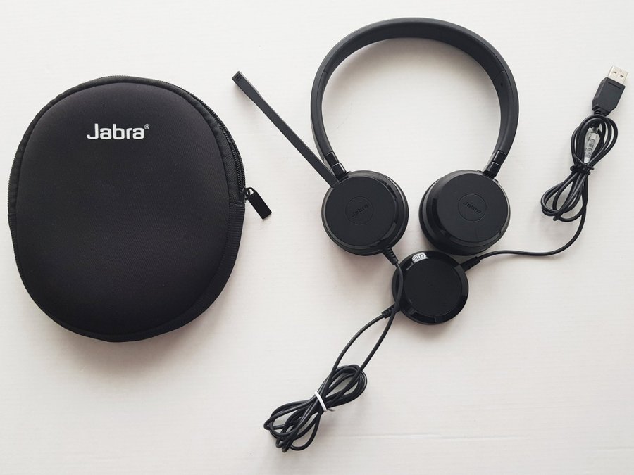 Jabra Evolve 20 MS Stereo On-ear Headset i fodral