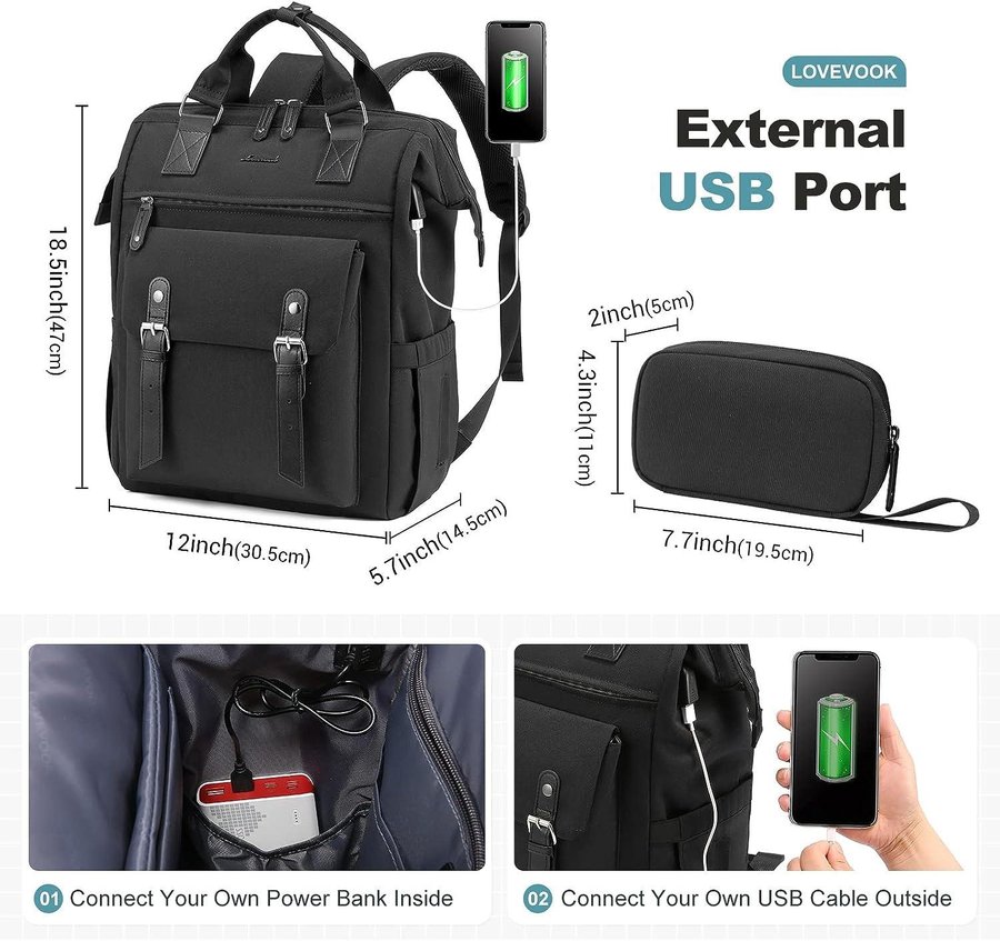 NY Laptop-ryggsäck 156/17 tum | 47x305x145cm | USB-laddport | Ord pris 599kr