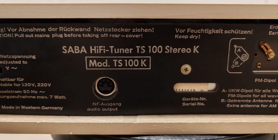 SABA HIFI-Tuner TS Stereo K