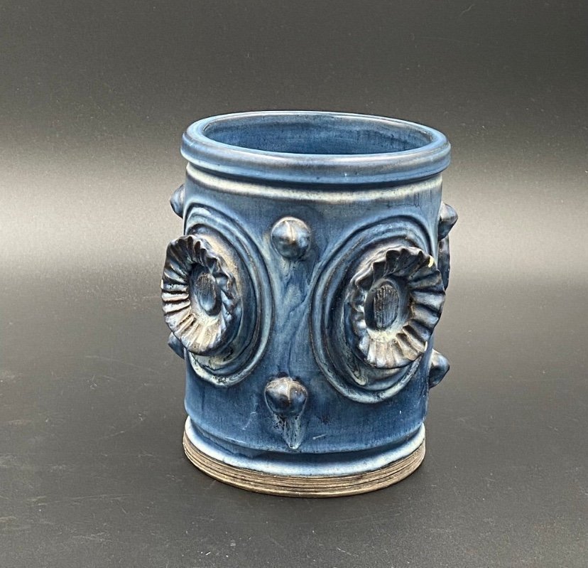 IRMA YOURSTONE indigo tuff kruka retro vintage keramik gods designer hantverk