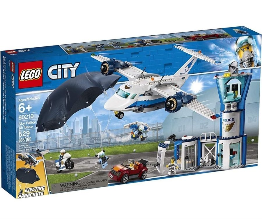LEGO City 60210 60138 60270 Tre polis-set helikopter flyg bil