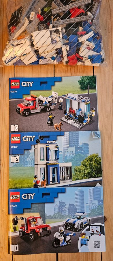 LEGO City 60210 60138 60270 Tre polis-set helikopter flyg bil