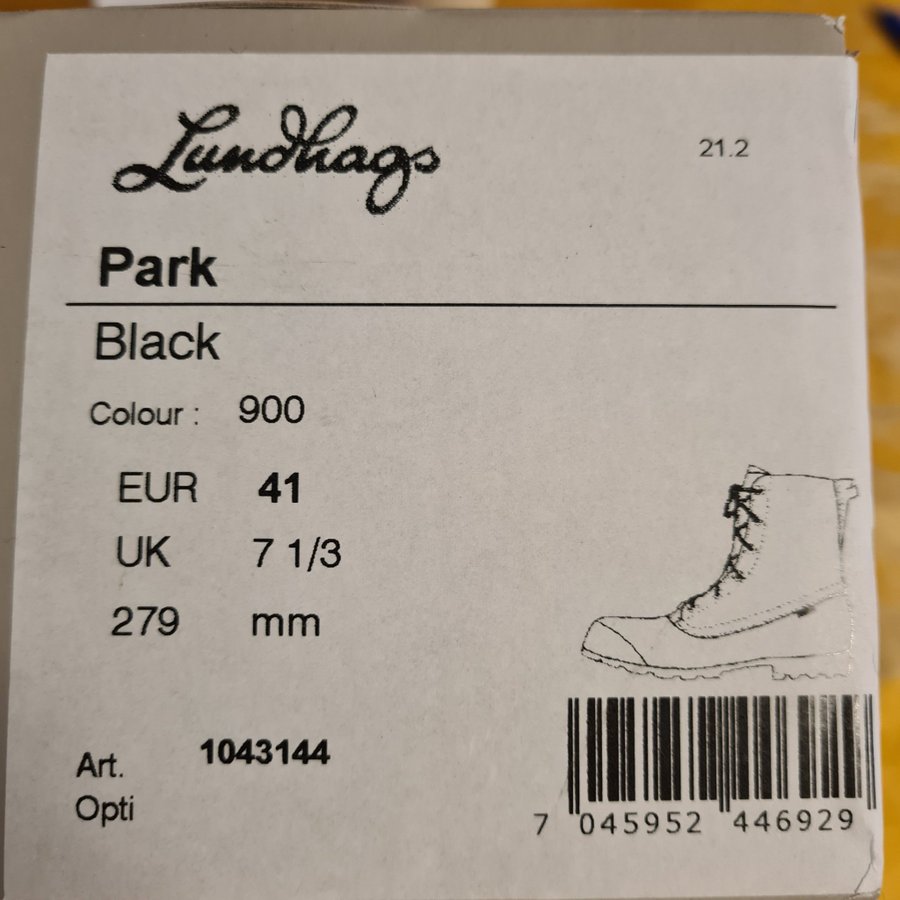 Lundhags Park Black 41 unisex 279 mm