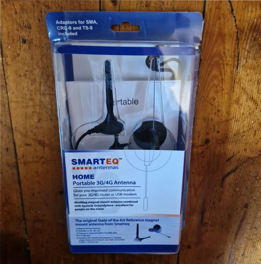 antenn Portabel Smarteq 3G/4G 215dBi förstärkning SMA CRC-9 TS-9