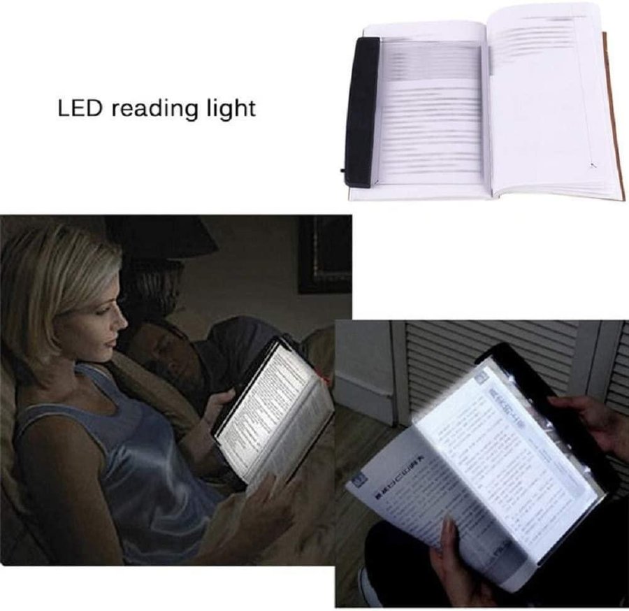 NYTT LED-bokljus | Perfekt för läsplattor | 17 x 14 cm | naturligt ljus