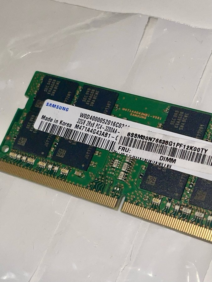 32GB Samsung SO-DIMM DDR4 Ram