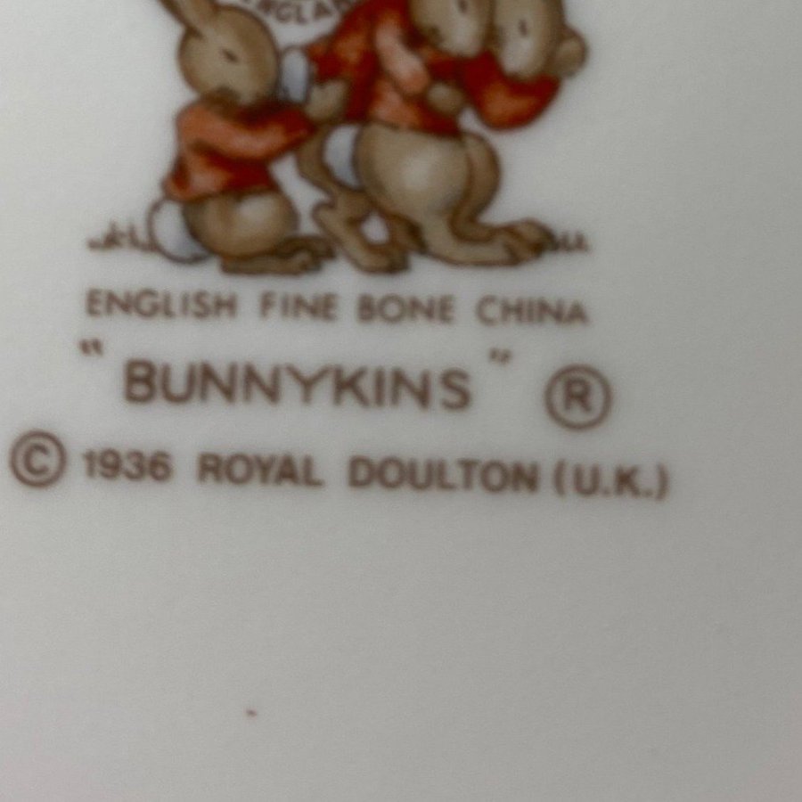 Vintage Royal Doulton fine bone China 1936 UK Bunnykinns fat Royal Doulton