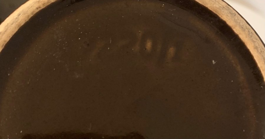 Kanna i brun keramik Guldkroken Hjo