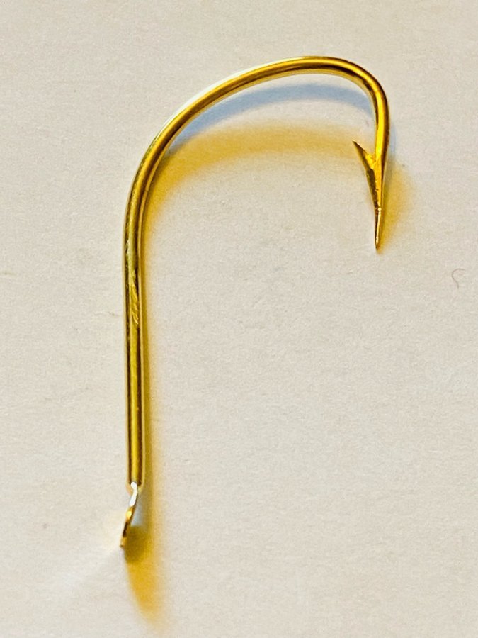 MUSTAD-Limerick guldplaterade kvalitet krokar Nr2/0 Qual 1957 K  100st krokar