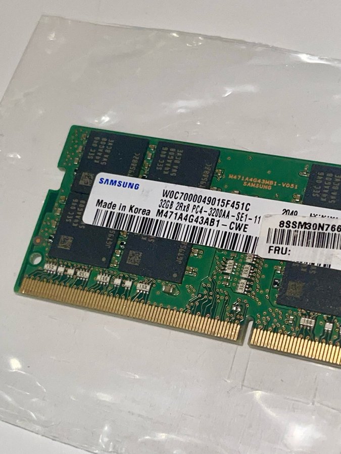 32GB Samsung SO-DIMM DDR4 Ram