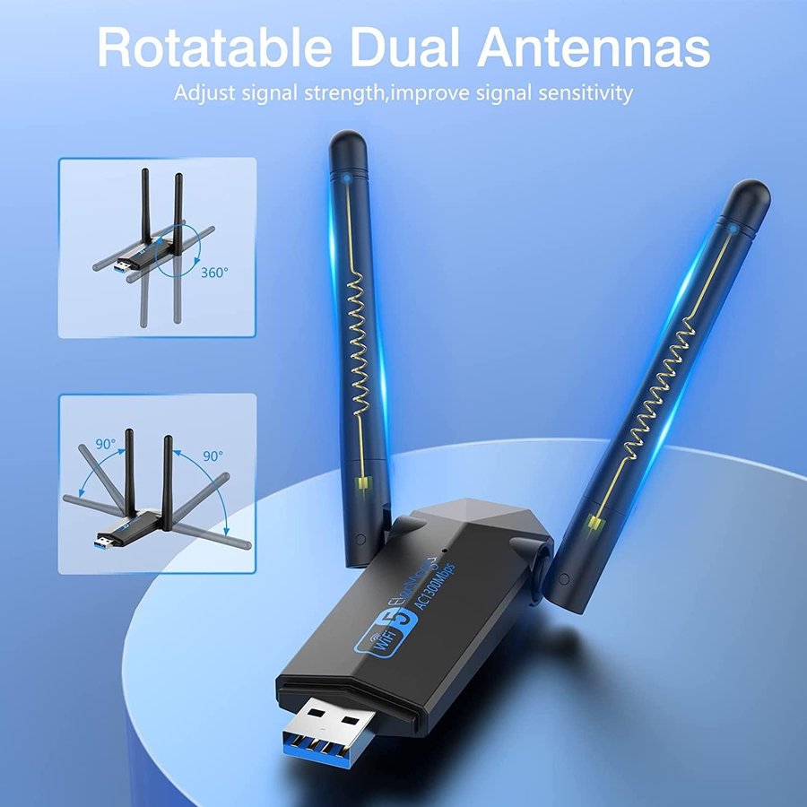 [NY] WiFi USB-adapter 24 och 5 Ghz usb 30 trådlöst nätverk internet wi fi