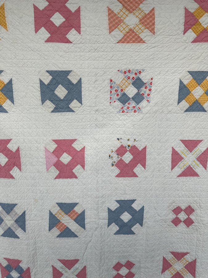 Vintage patchwork tæppe / Quilt