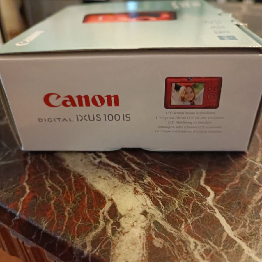 Canon IXUS 100 IS Röd i original förpackning