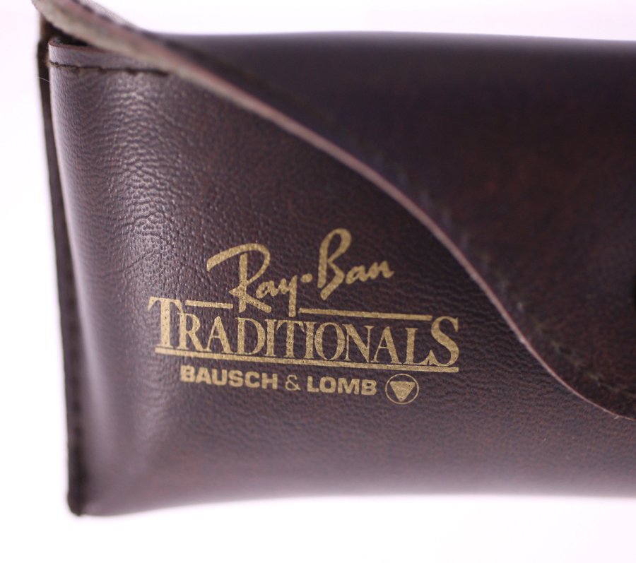 Ray-Ban Traditionals vintage leather case 1970s-with rare cloth-NO SUNGLASSES