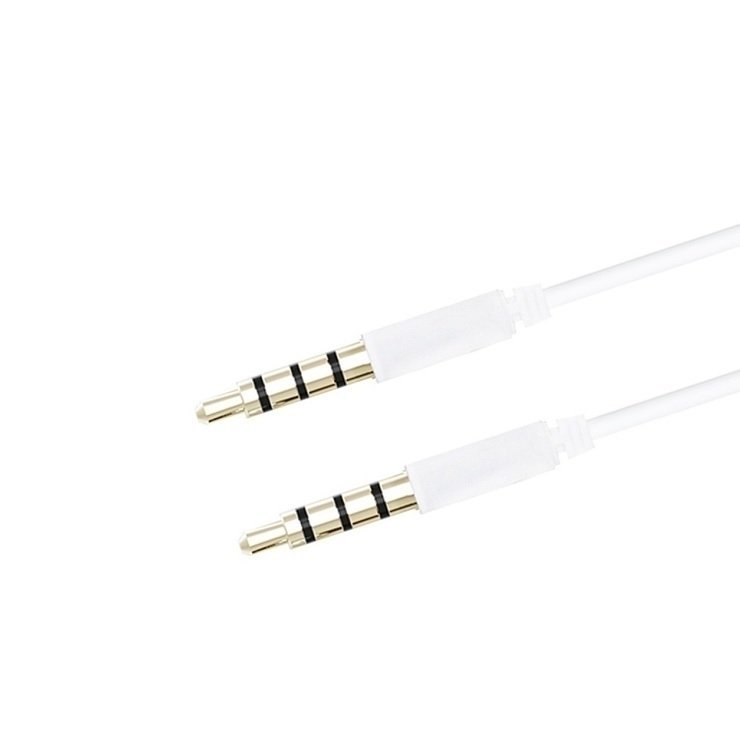 Ny 4-polig 35mm ljudkabel / audiokabel Kabel för audio + mikrofon-signal