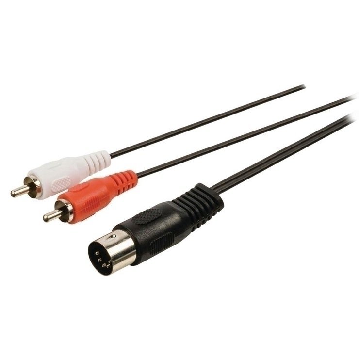 Ny ljudkabel stereo DIN 5-pin hane - 2x RCA hane Audiokabel / adapter / kabel
