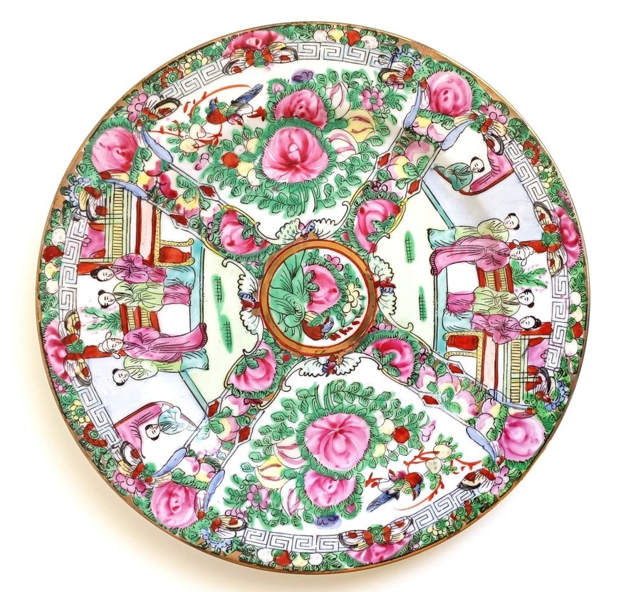 Antik kinesisk Rose Famille Tallrik (Antique Chinese Rose Famille Plate)