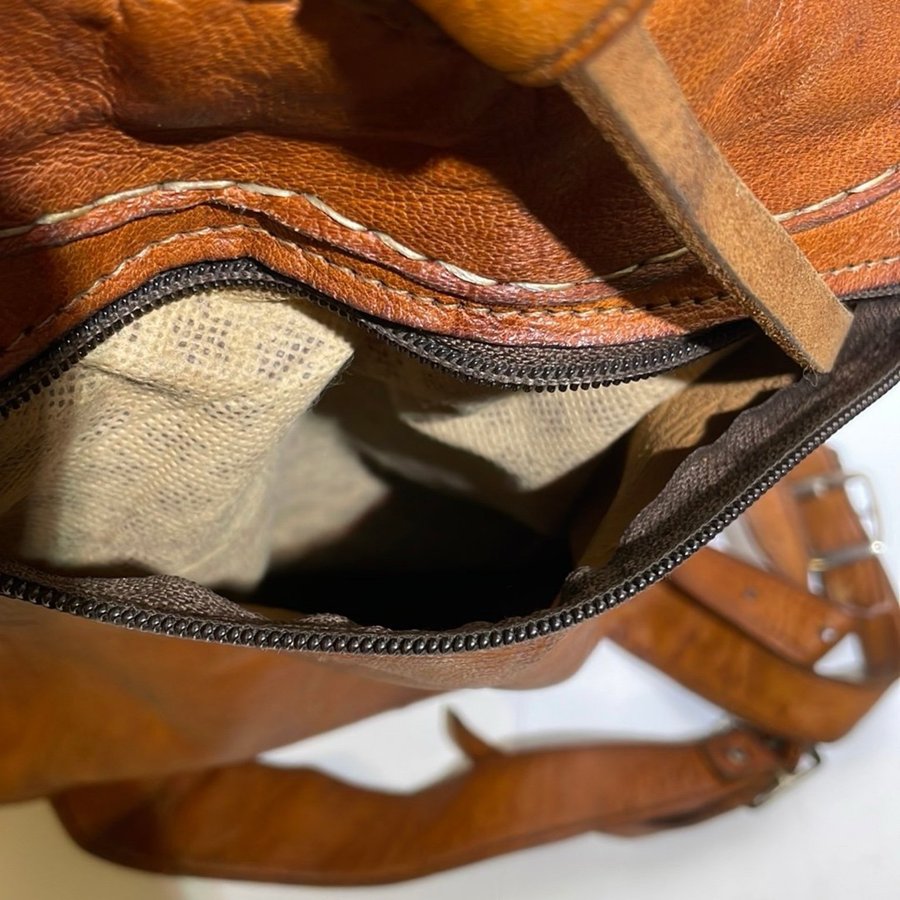 Ryggsäck i läder från 70talet vintage leather backpack