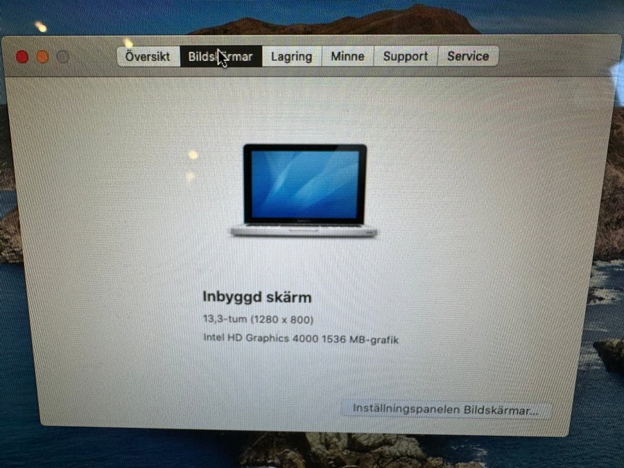 Finskick i5 Intel 31GHz MacBook Pro 16GB/240GB SSD