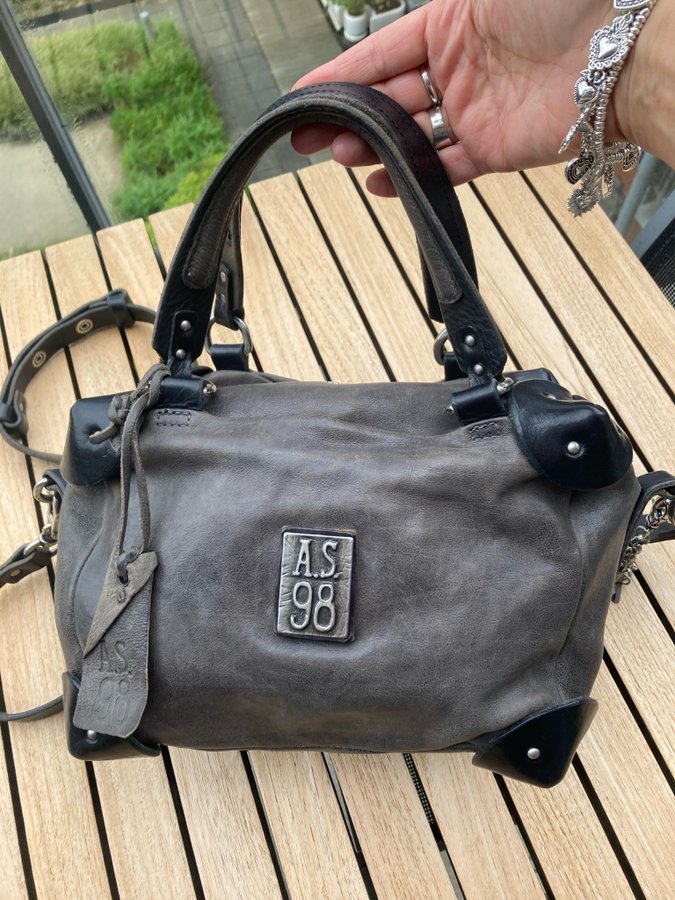 AS98 Siena bag in grey Italian quality leather