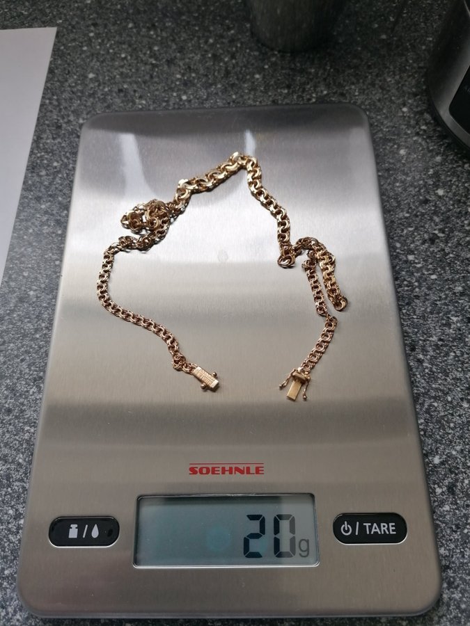 Bismarklänk 18 karatsguld 48 cm 20 gram