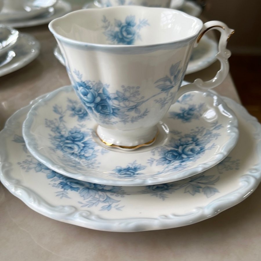 KAFFESERVIS 18 delar "Tiffany" Royal Albert England vintage som ny