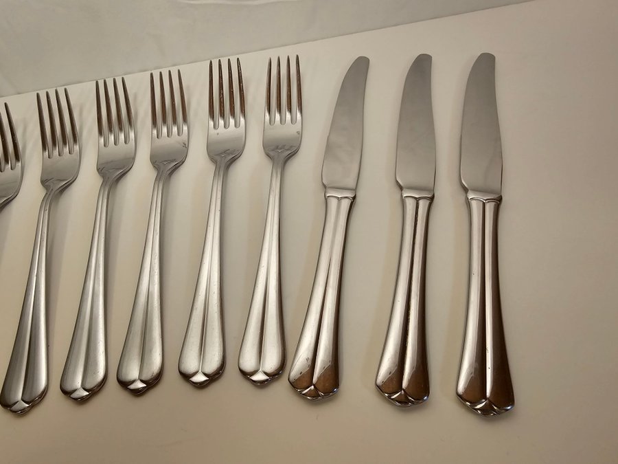 SVIT * IKEA * 12 delar * Bestick Rostfritt Retro knivar och gafflar
